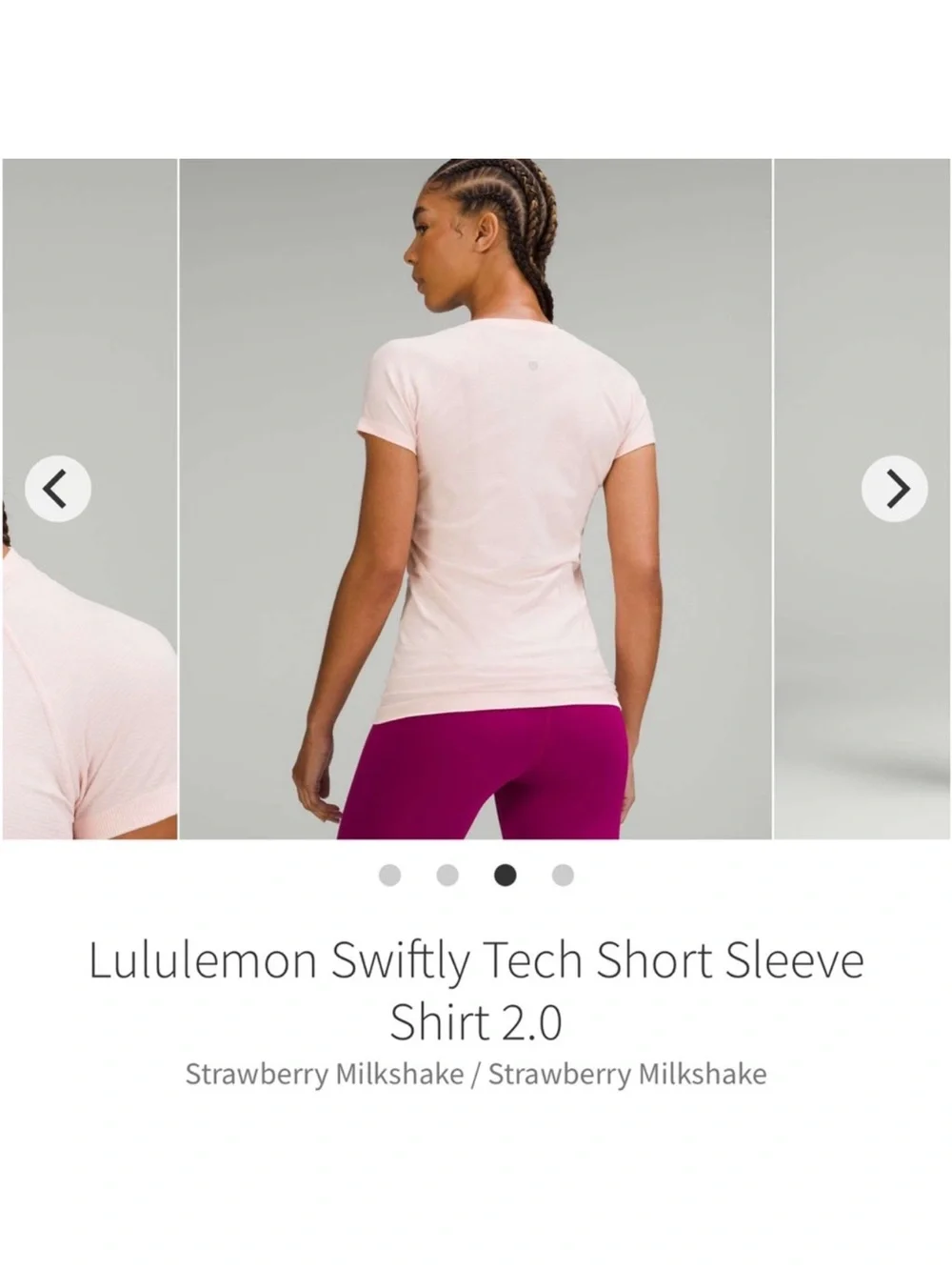 Lululemon Swiftly Tech Short Sleeve Shirt 2.0 Strawberry Milkshake Sz 10